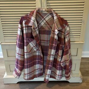 Eesome Multicolor Plaid Shirt Jacket